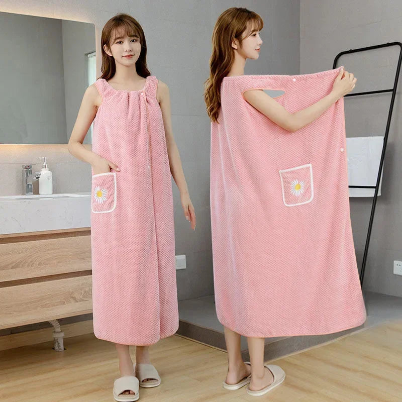 The LuxeWrap - Ultra-Absorbent Robe & Hair Towel in One