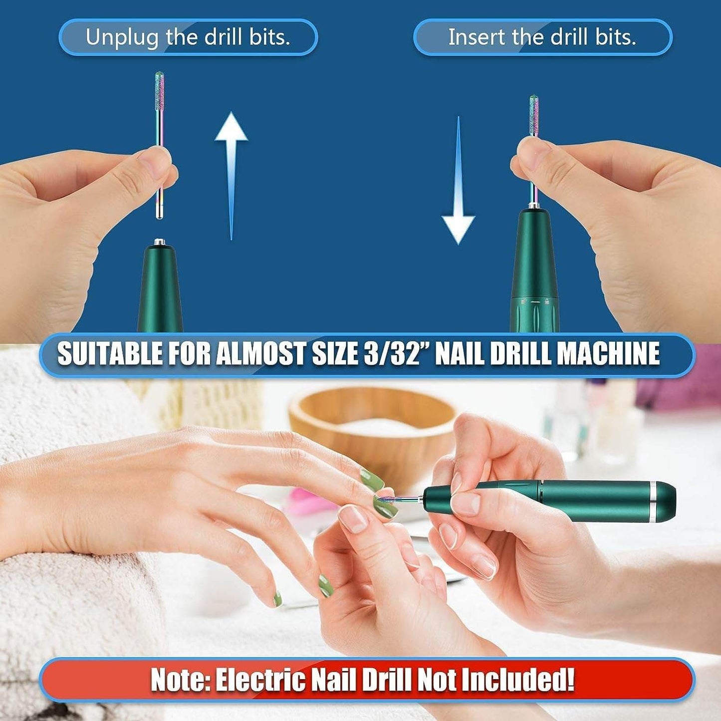 The Pro Artist Bit Collection - Complete Manicure & Pedicure Drill Set - Versatile Hope