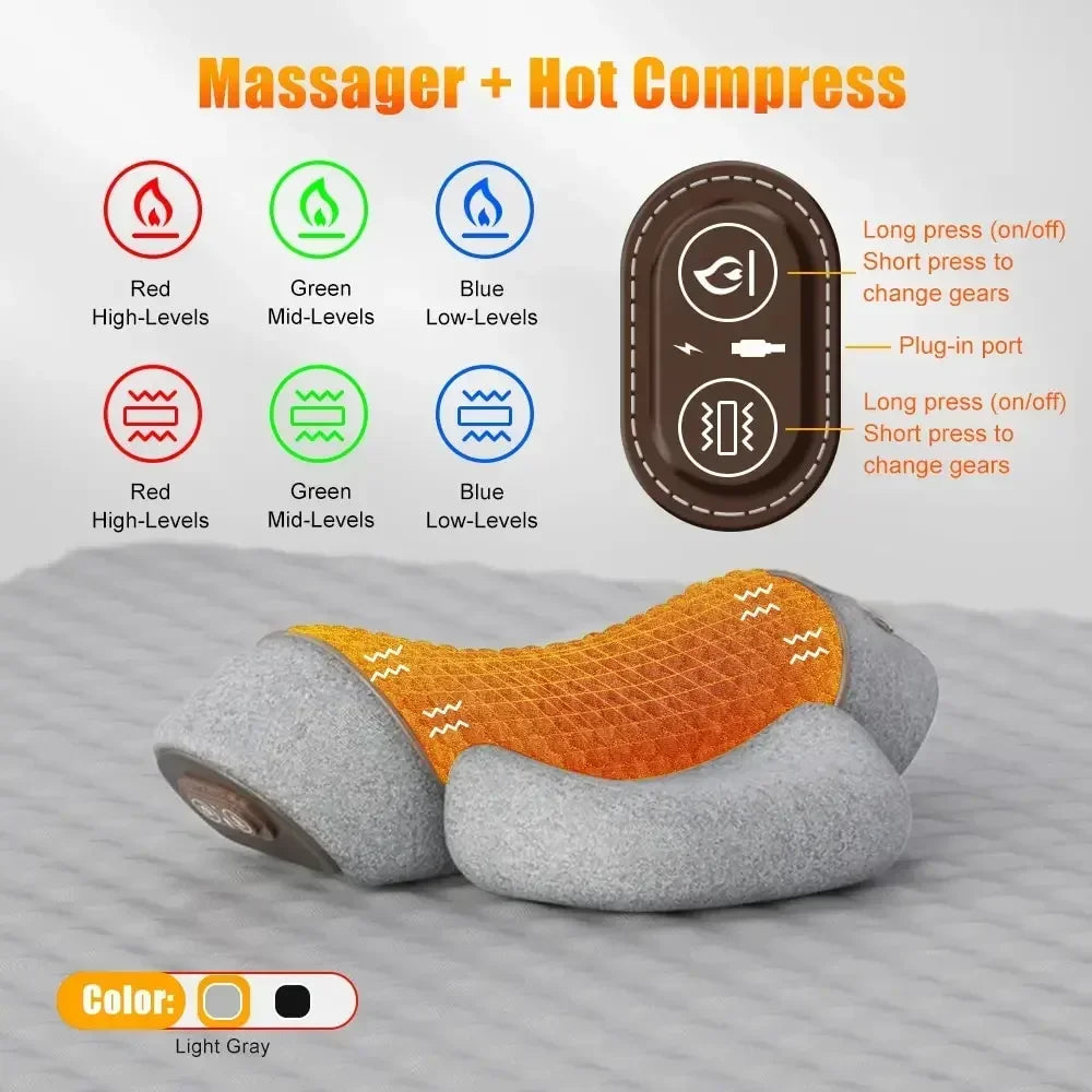 The Relief Pillow - Heated Massage & Spinal Alignment for Neck Pain Relief