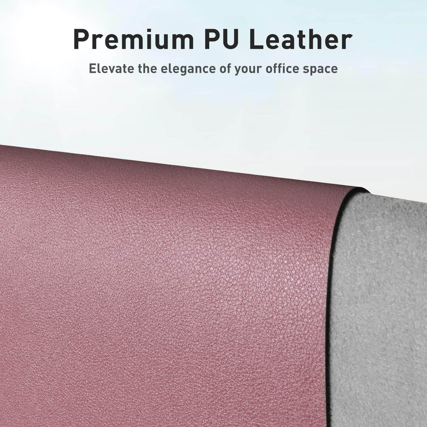 The Studio Mat - Luxe Leather Desk Protector in Blush Pink - Versatile Hope