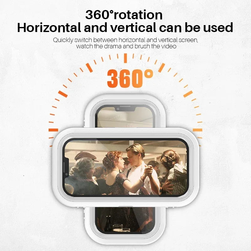 The AquaView - Waterproof Shower Phone Mount for Hands-Free Viewing