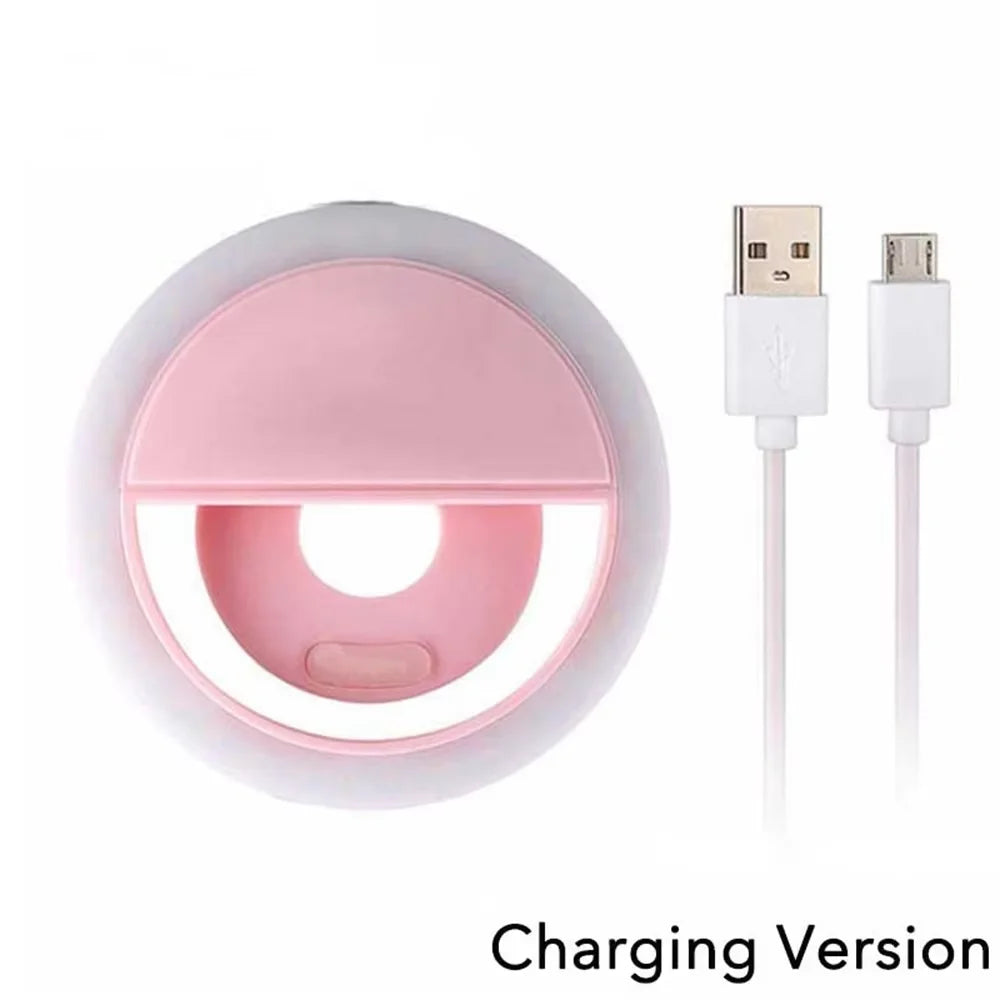 Versatile LumaHalo Pro — Rechargeable Handheld & Desktop LED Ring Fill Light for Live Streaming, Selfies & Mobile Content Creation