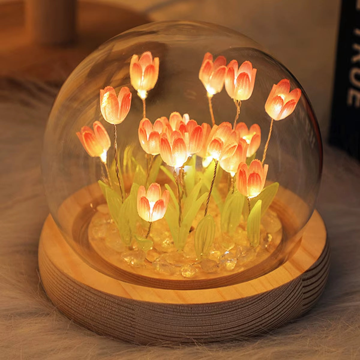 The LumiBlossom - Wireless LED Tulip Night Lights for Bedside & Decor