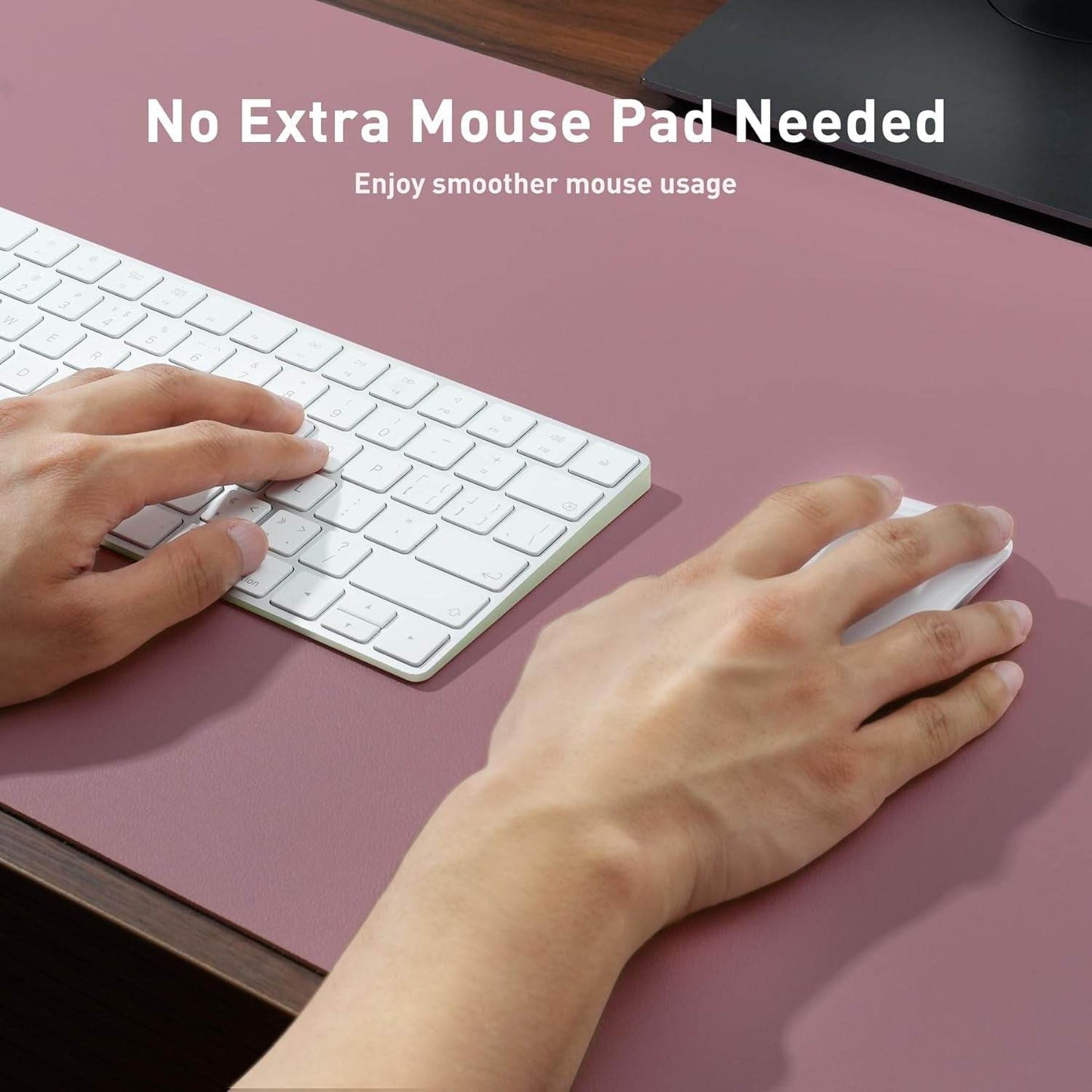 The Studio Mat - Luxe Leather Desk Protector in Blush Pink - Versatile Hope