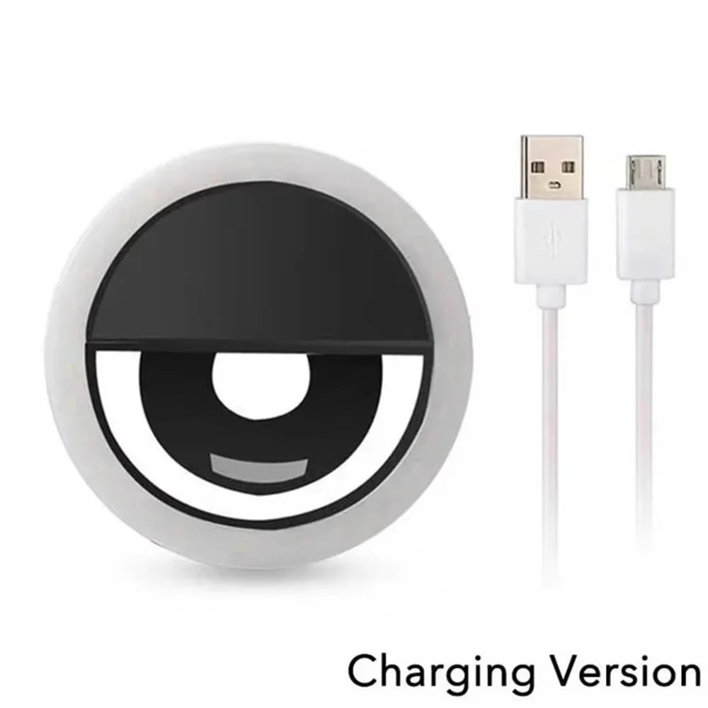 Versatile LumaHalo Pro — Rechargeable Handheld & Desktop LED Ring Fill Light for Live Streaming, Selfies & Mobile Content Creation