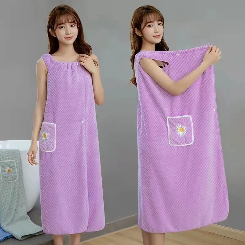 The LuxeWrap - Ultra-Absorbent Robe & Hair Towel in One