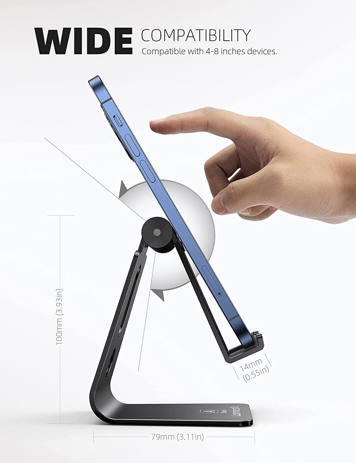The SteadyGrip - Universal Adjustable Phone Stand for Desk & Home