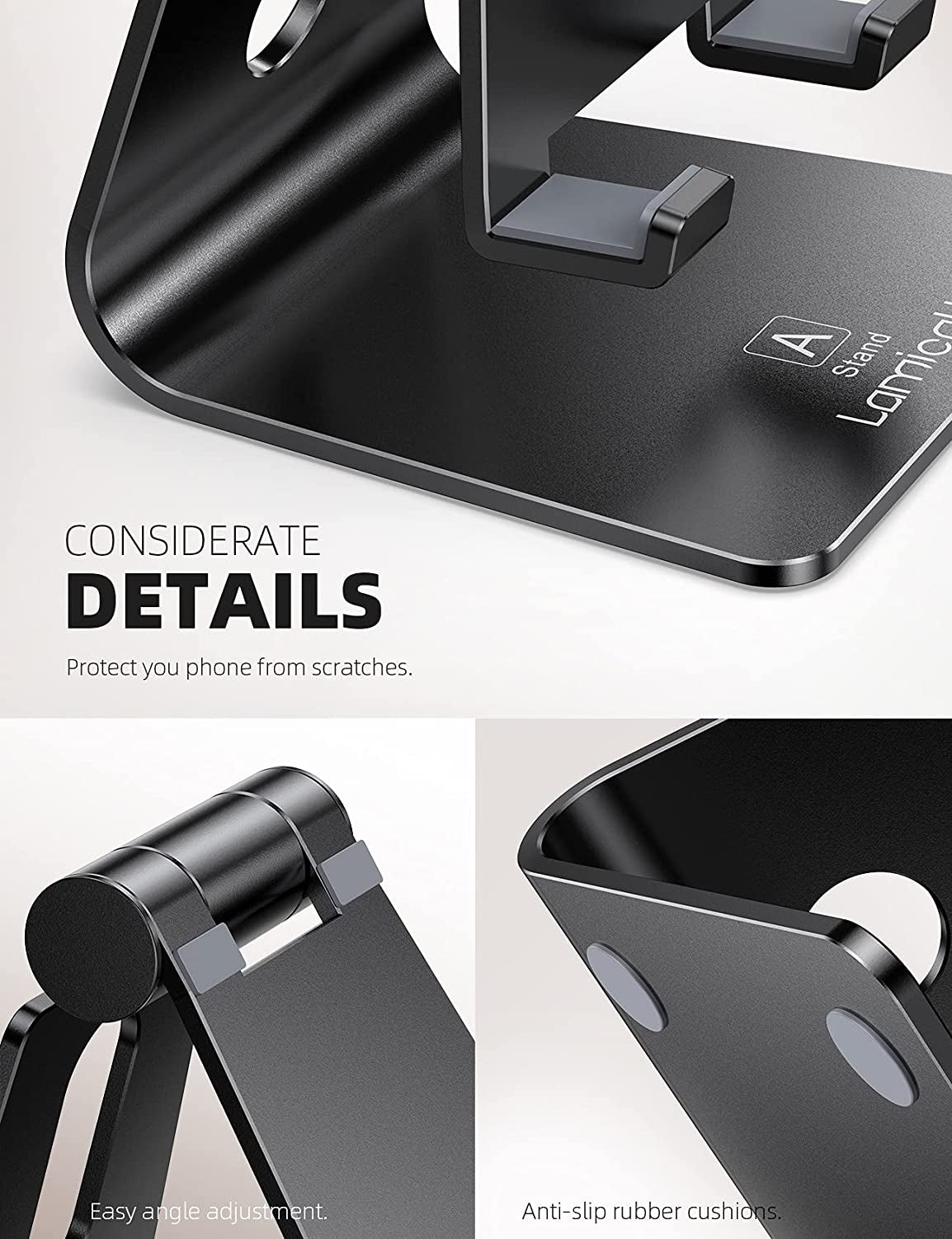The SteadyGrip - Universal Adjustable Phone Stand for Desk & Home