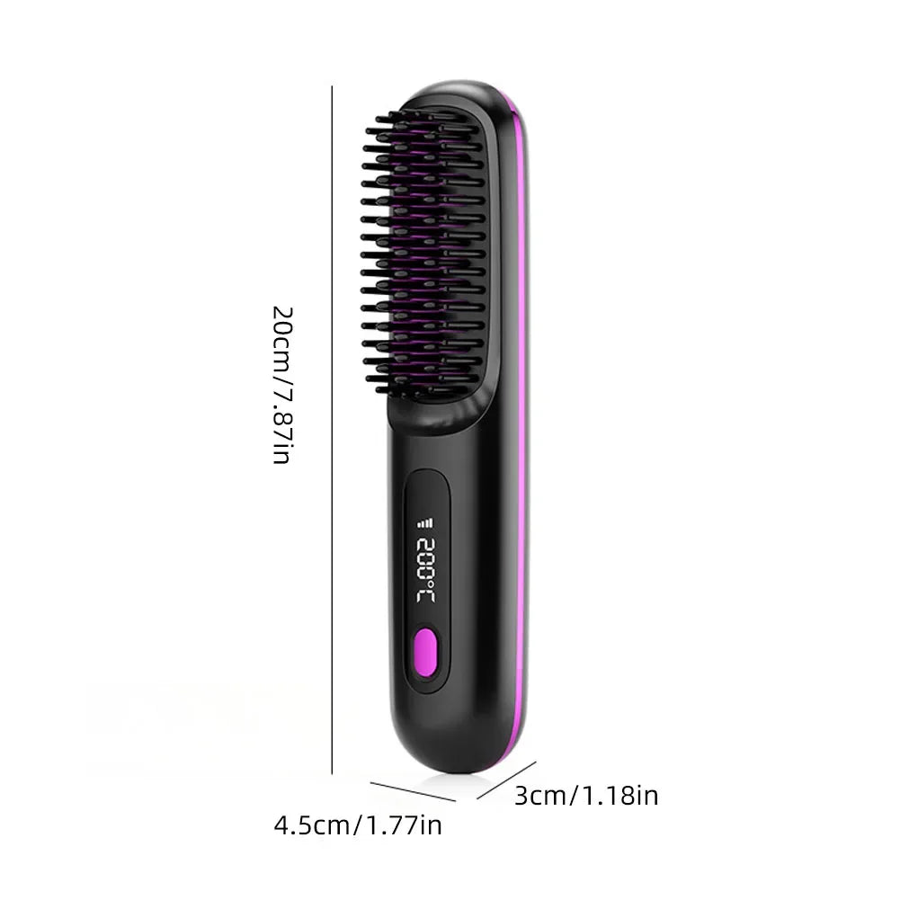 The GlideSmooth Brush - Cordless Straightening & Detangling Brush