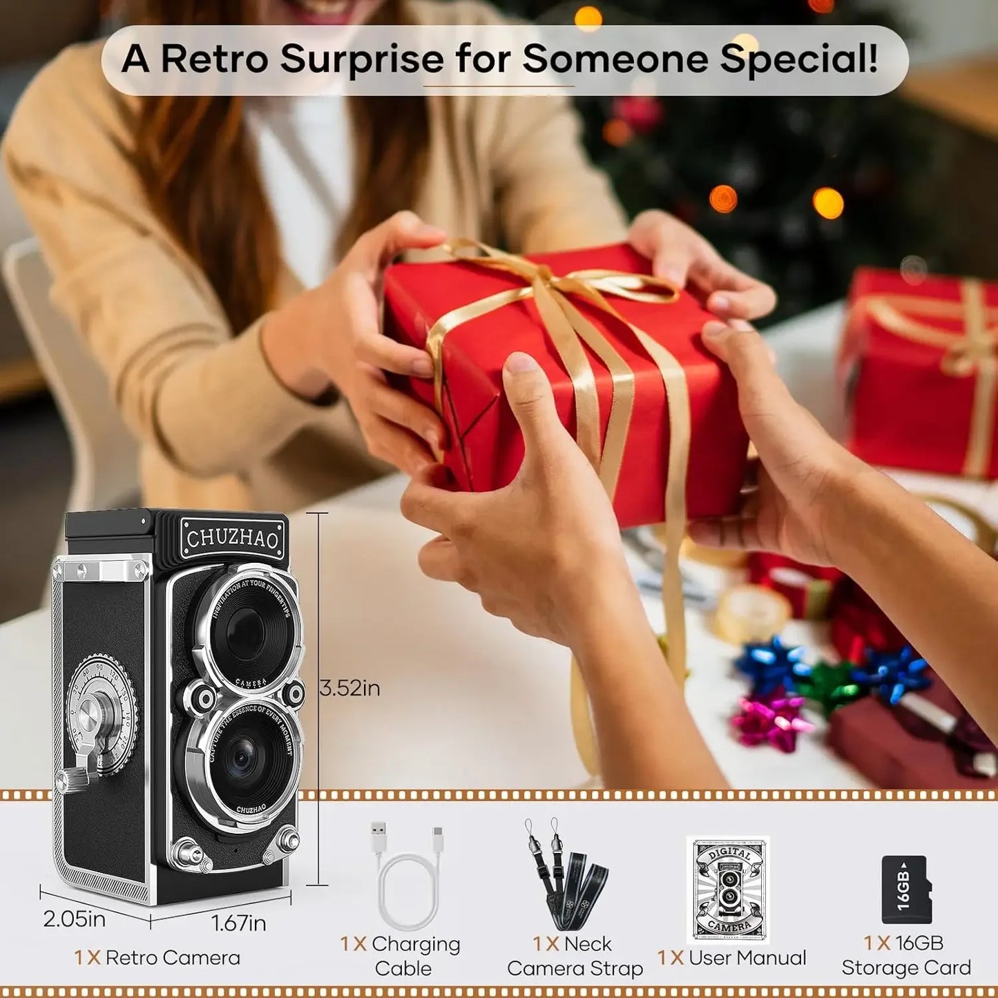The RetroShot Mini - Vintage Style Digital Camera for HD Vlogging & Travel