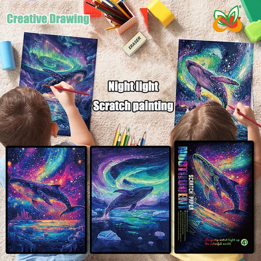The Magic Canvas Set - Glow-in-the-Dark Scratch Art Kit