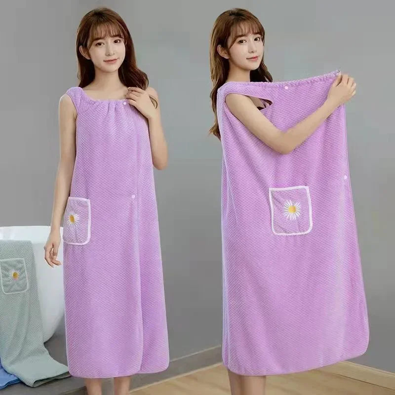 The LuxeWrap - Ultra-Absorbent Robe & Hair Towel in One