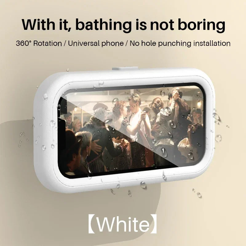 The AquaView - Waterproof Shower Phone Mount for Hands-Free Viewing