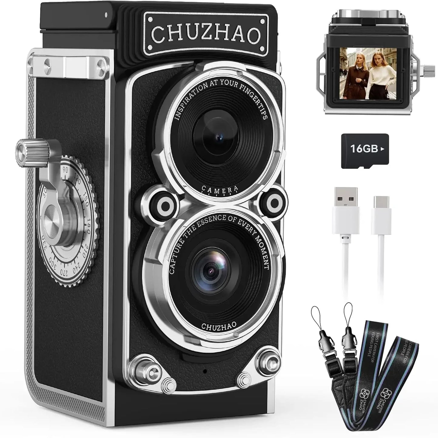The RetroShot Mini - Vintage Style Digital Camera for HD Vlogging & Travel