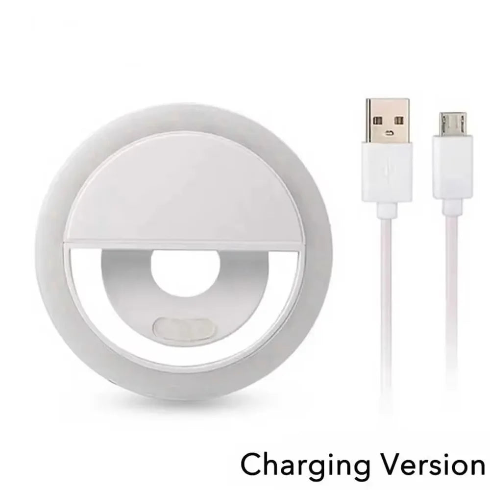 Versatile LumaHalo Pro — Rechargeable Handheld & Desktop LED Ring Fill Light for Live Streaming, Selfies & Mobile Content Creation