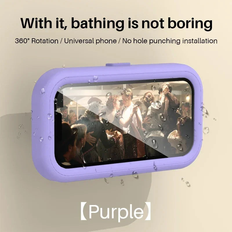 The AquaView - Waterproof Shower Phone Mount for Hands-Free Viewing