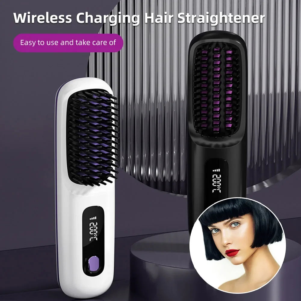 The GlideSmooth Brush - Cordless Straightening & Detangling Brush