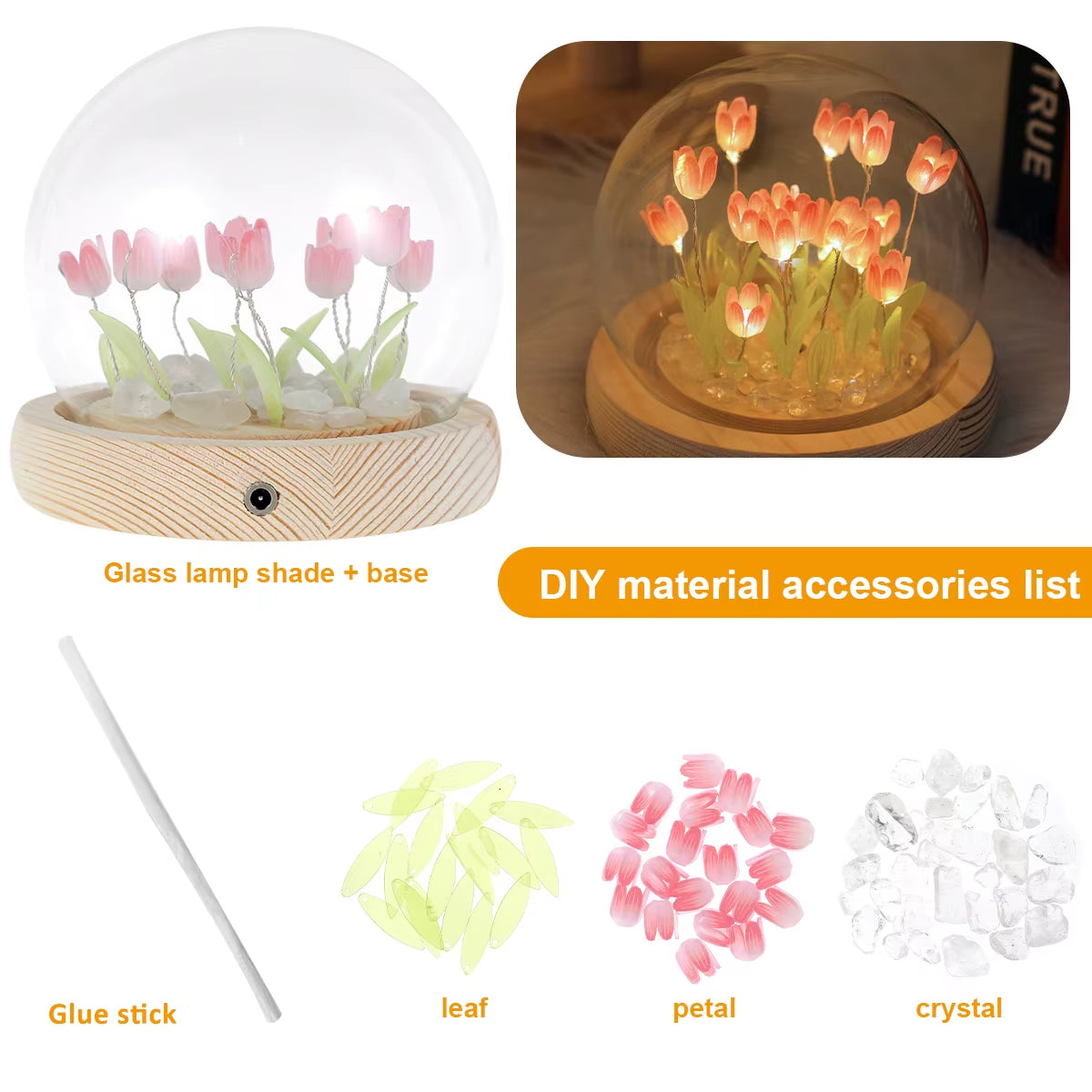 The LumiBlossom - Wireless LED Tulip Night Lights for Bedside & Decor