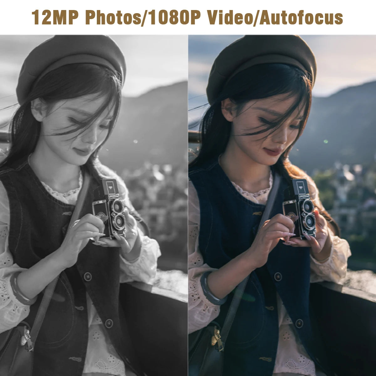 The RetroShot Mini - Vintage Style Digital Camera for HD Vlogging & Travel