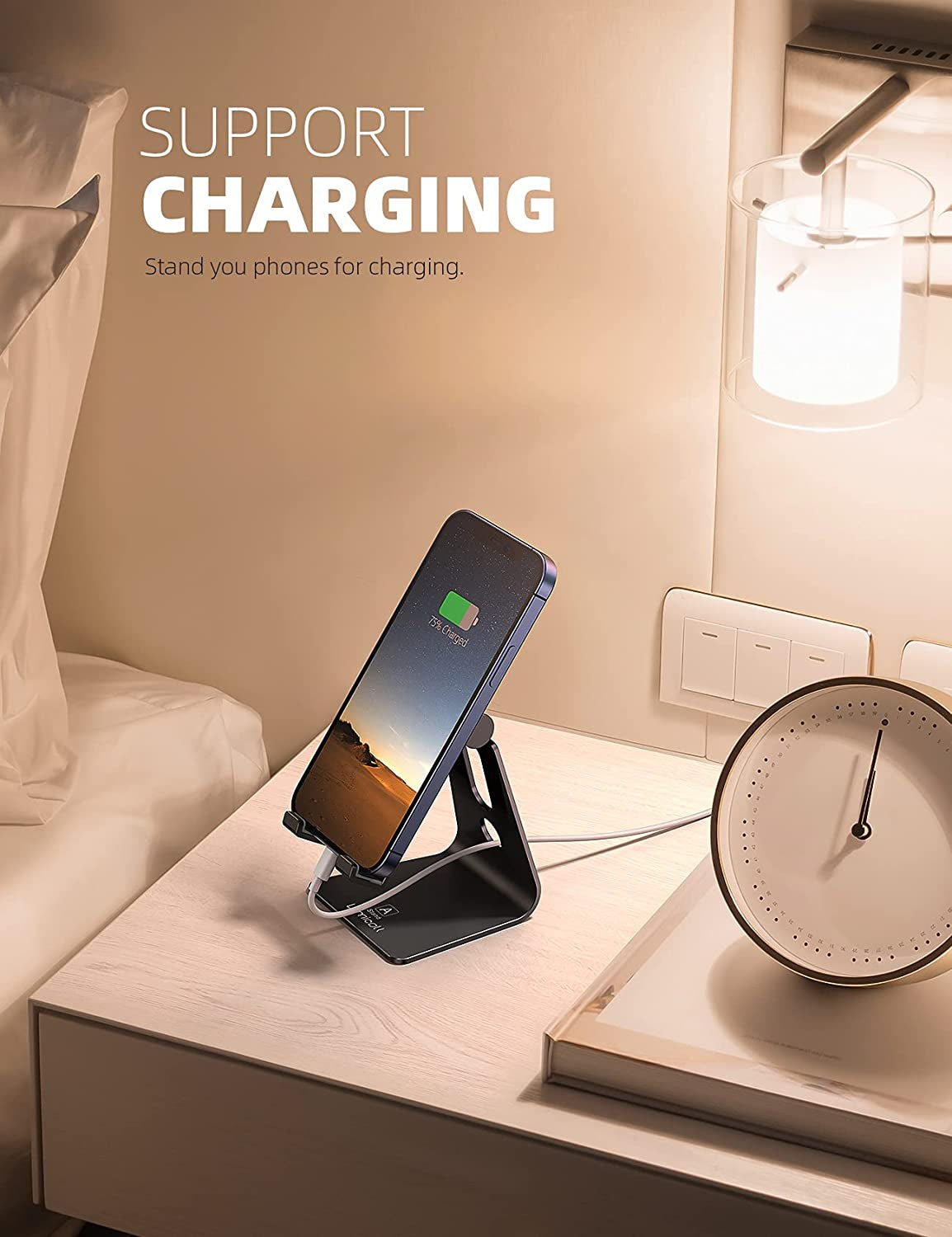 The SteadyGrip - Universal Adjustable Phone Stand for Desk & Home