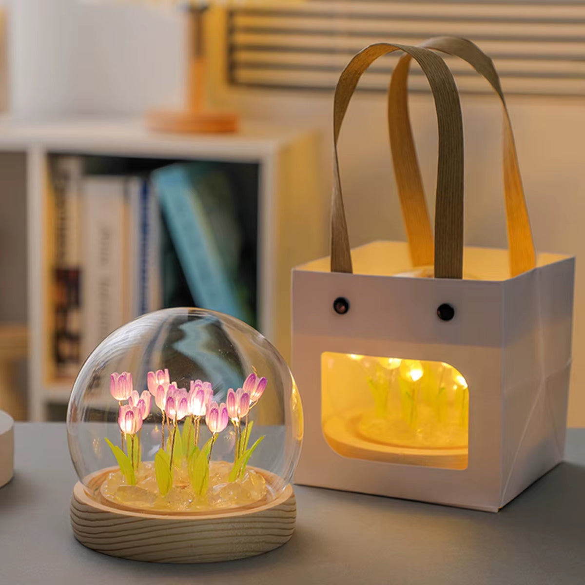 The LumiBlossom - Wireless LED Tulip Night Lights for Bedside & Decor