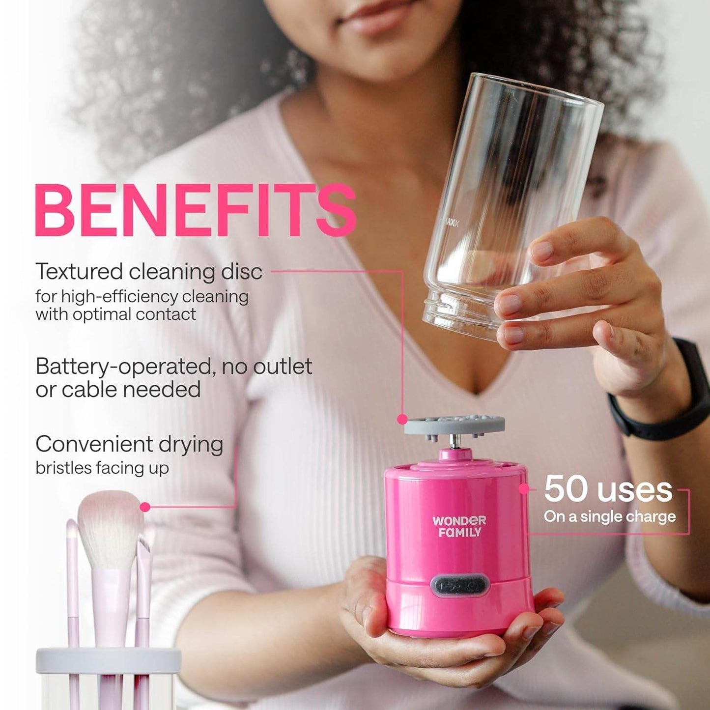 The Lumière 3-in-1 Makeup Brush Care System - Automatic Clean, Dry, and Storage - Versatile Hope