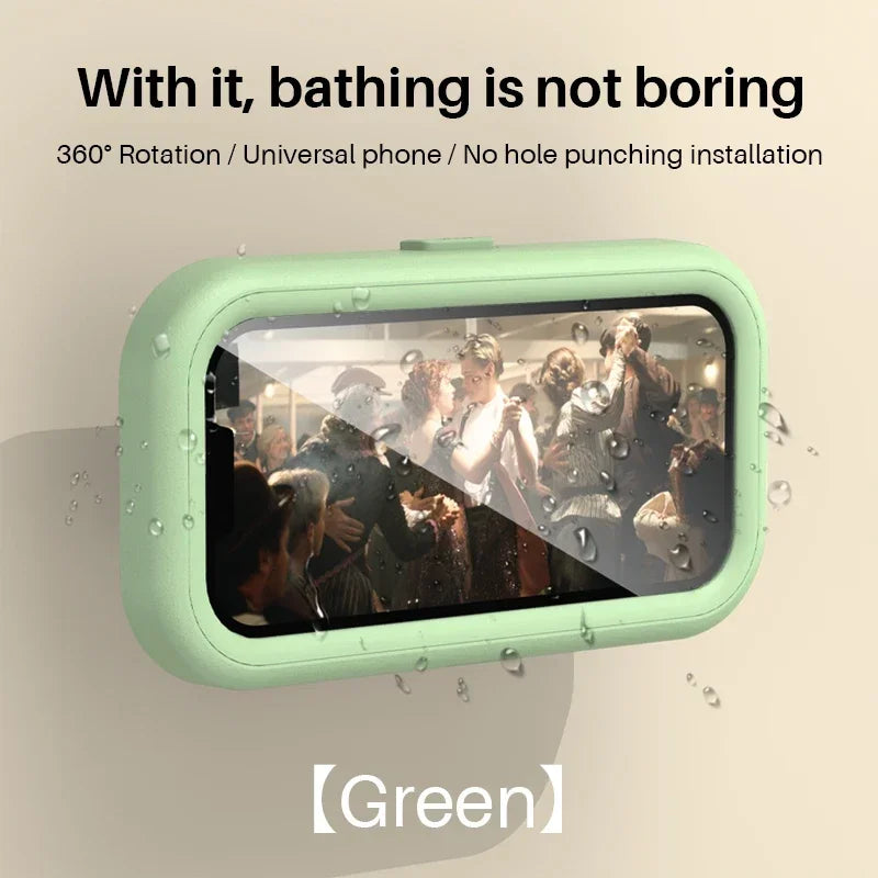 The AquaView - Waterproof Shower Phone Mount for Hands-Free Viewing