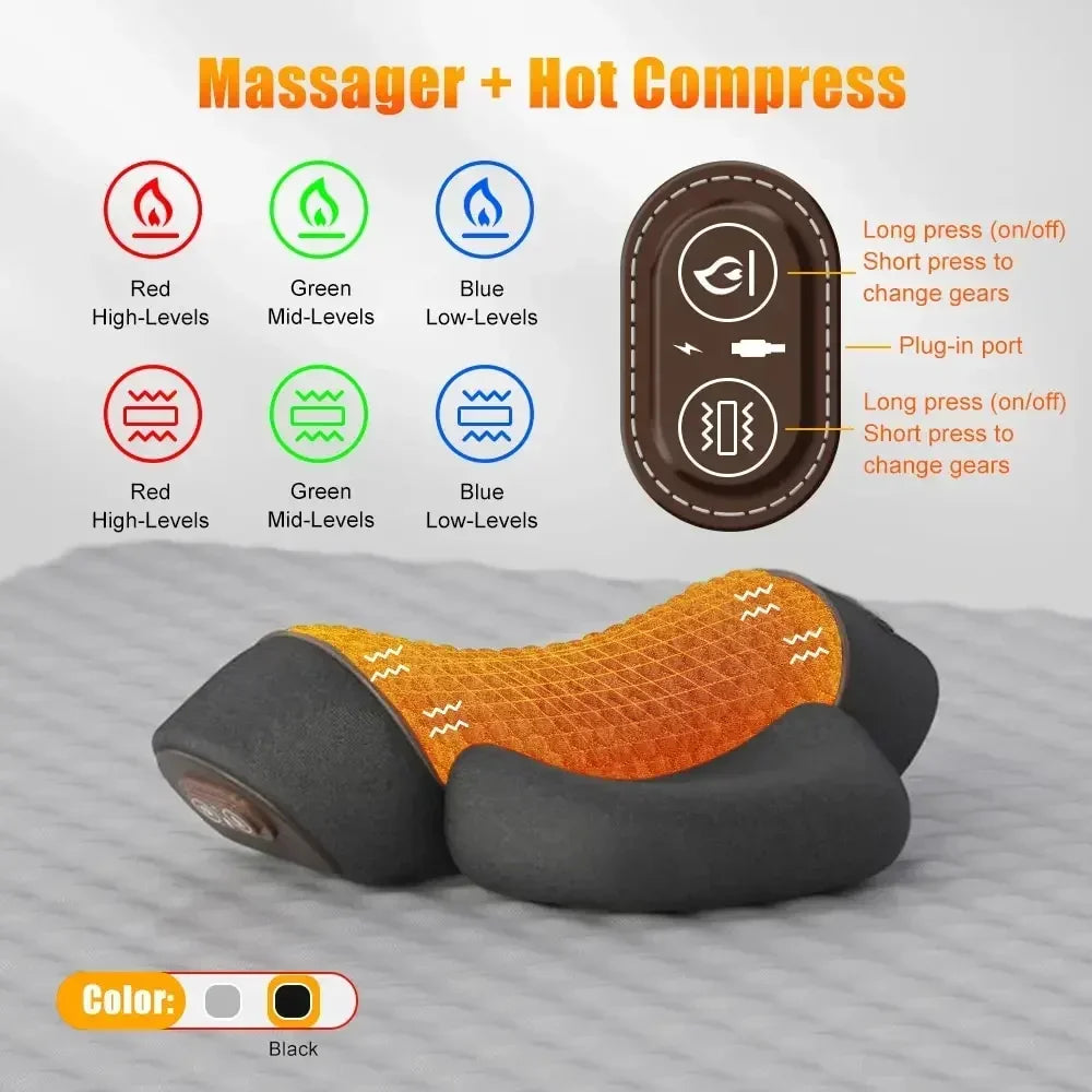 The Relief Pillow - Heated Massage & Spinal Alignment for Neck Pain Relief