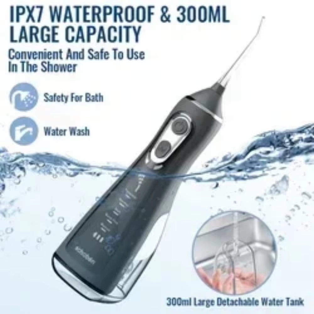 The AquaFloss Pro - Waterproof Oral Irrigator with 5 Cleaning Modes