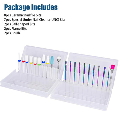 The Pro Artist Bit Collection - Complete Manicure & Pedicure Drill Set - Versatile Hope