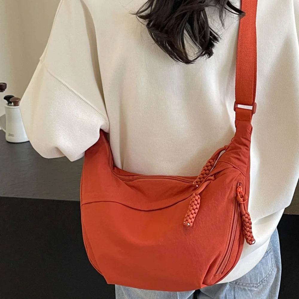 The Seoul Crossbody - Modern Dumpling Bag in Minimalist Canvas - Versatile Hope