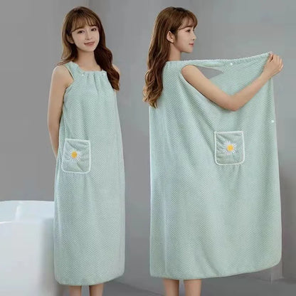 The LuxeWrap - Ultra-Absorbent Robe & Hair Towel in One