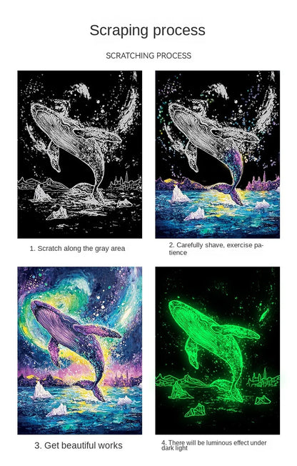 The Magic Canvas Set - Glow-in-the-Dark Scratch Art Kit