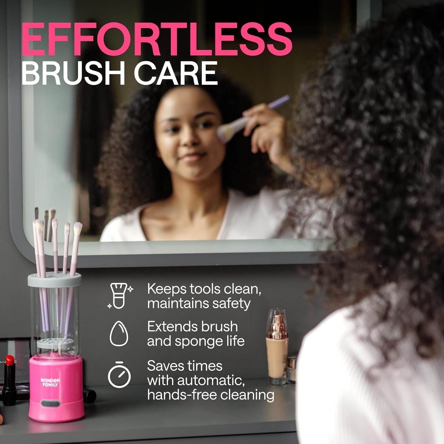 The Lumière 3-in-1 Makeup Brush Care System - Automatic Clean, Dry, and Storage - Versatile Hope