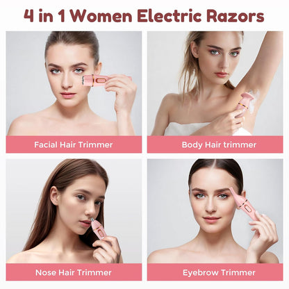 The SilkiSmooth 4-in-1 - All-Purpose Electric Hair Trimmer for Women