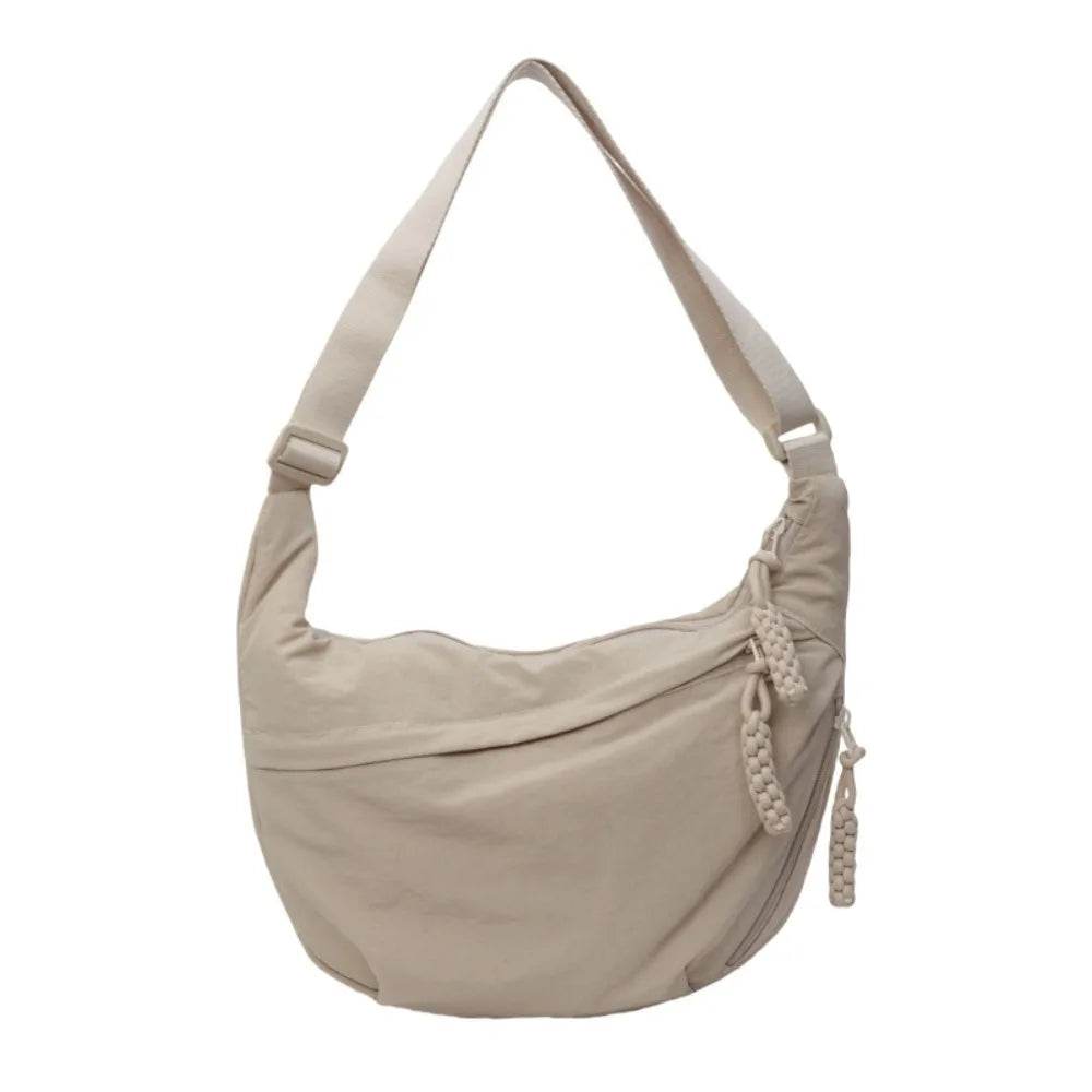 The Seoul Crossbody - Modern Dumpling Bag in Minimalist Canvas - Versatile Hope