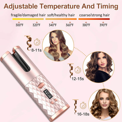 The Mirage Automatic Curling Wand - Effortless, Tangle-Free Curls - Versatile Hope