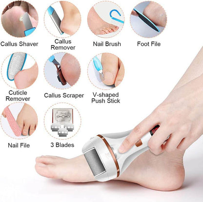 The Pedicure Pro - Rechargeable Foot File with Multiple Attachments - Versatile Hope
