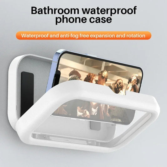 The AquaView - Waterproof Shower Phone Mount for Hands-Free Viewing