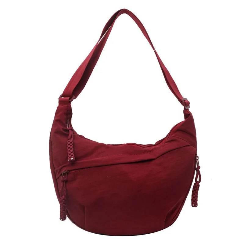 The Seoul Crossbody - Modern Dumpling Bag in Minimalist Canvas - Versatile Hope
