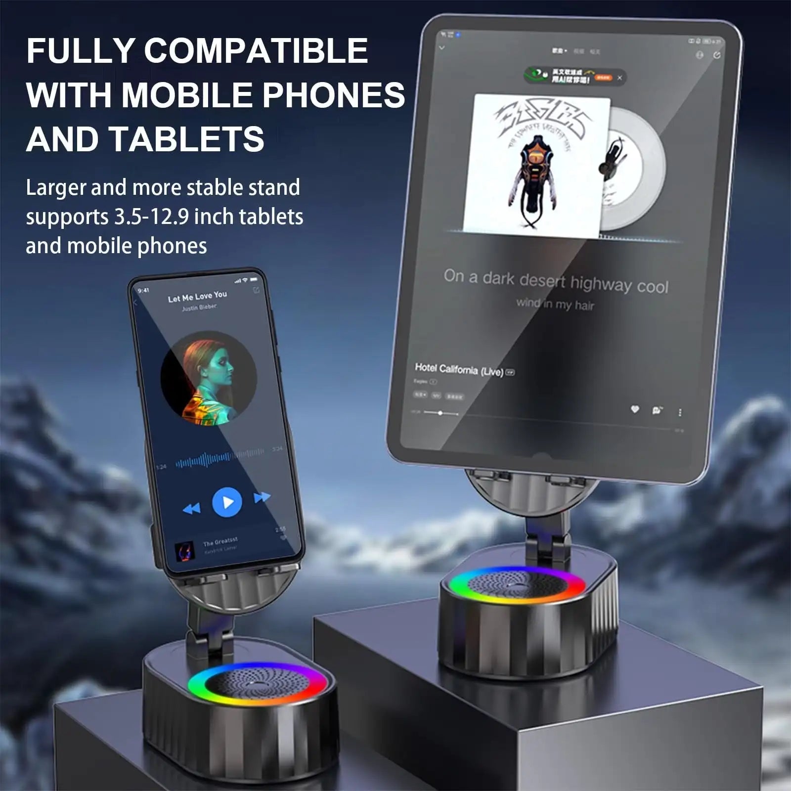 The AuraStation 5-in-1 - Wireless Charging Dock with Bluetooth Speaker & Ambient Light