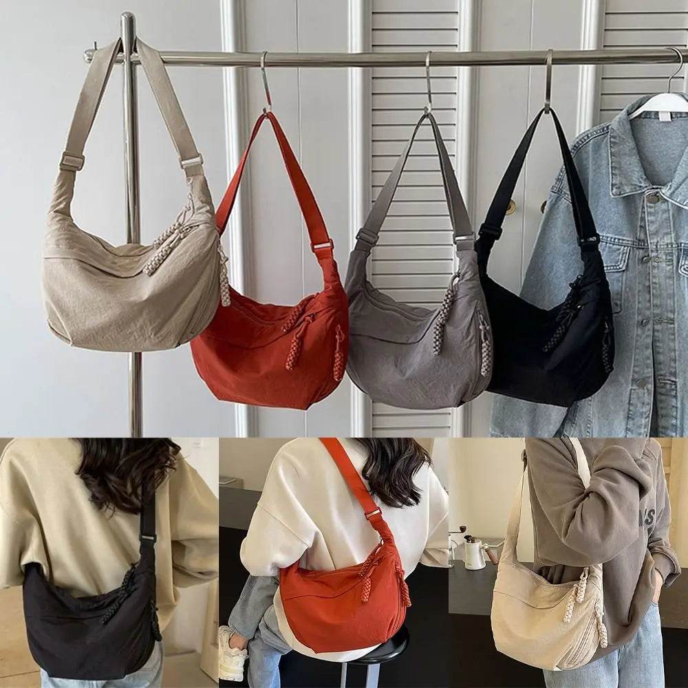 The Seoul Crossbody - Modern Dumpling Bag in Minimalist Canvas - Versatile Hope