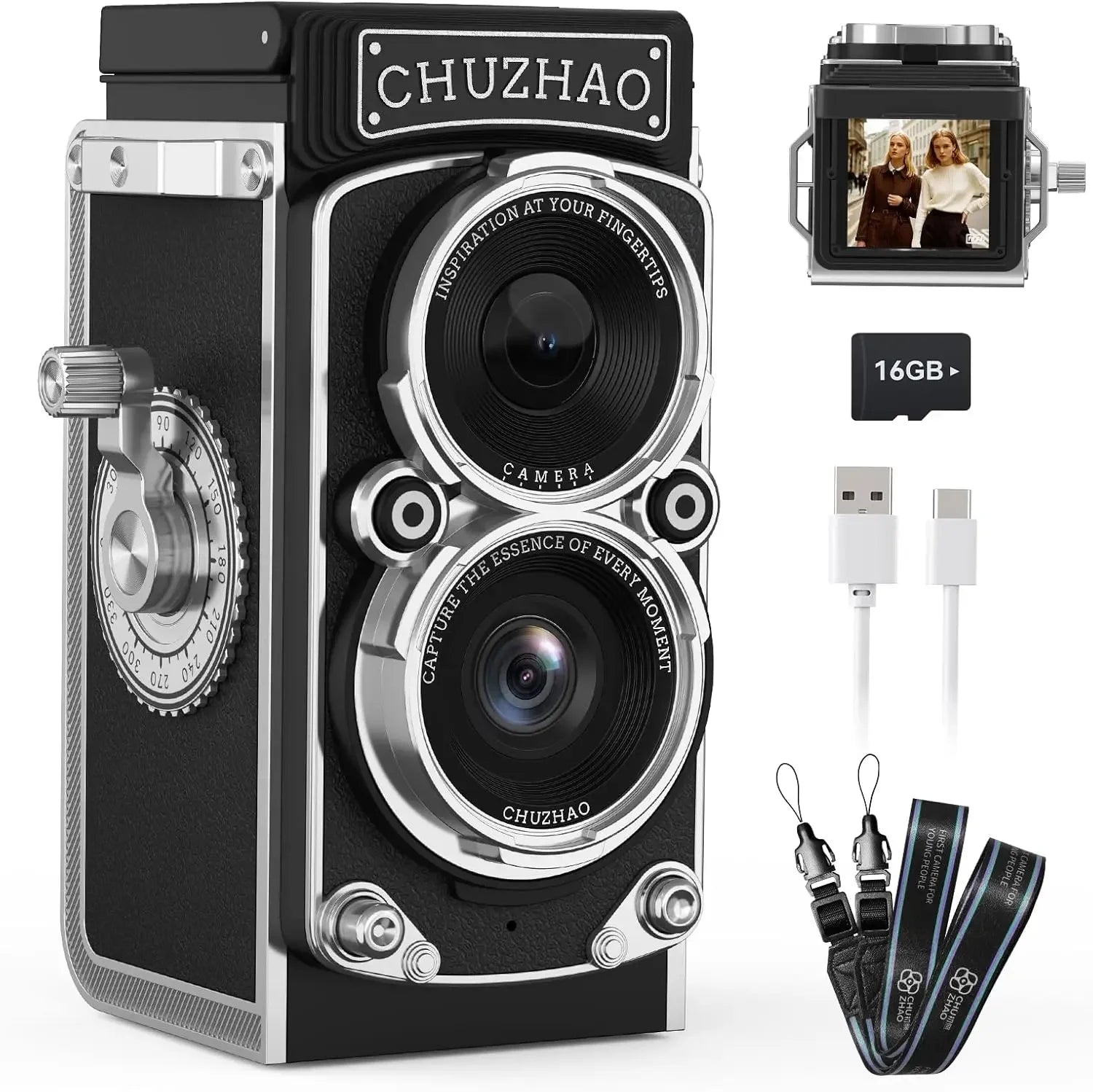 The RetroShot Mini - Vintage Style Digital Camera for HD Vlogging & Travel