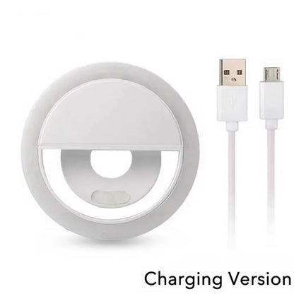 Versatile LumaHalo Pro — Rechargeable Handheld & Desktop LED Ring Fill Light for Live Streaming, Selfies & Mobile Content Creation