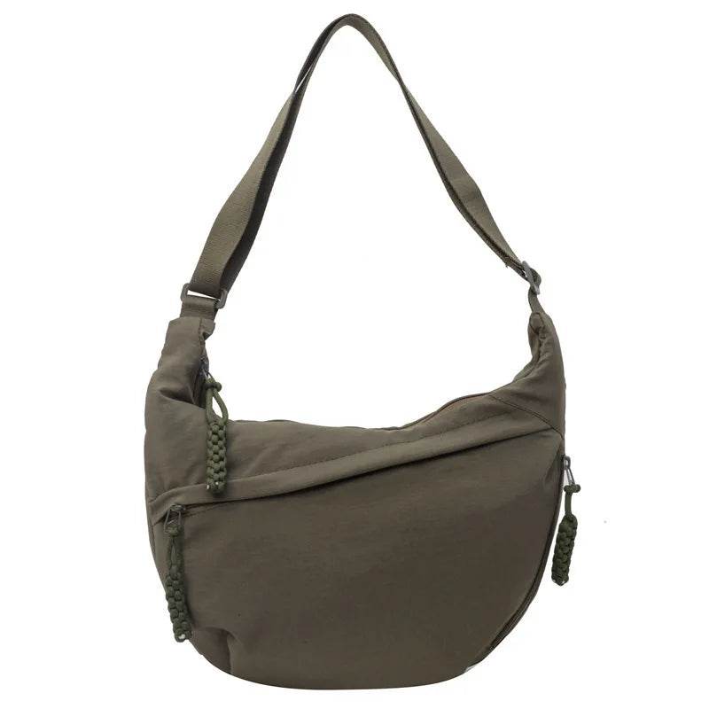 The Seoul Crossbody - Modern Dumpling Bag in Minimalist Canvas - Versatile Hope