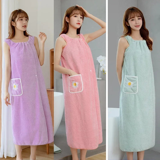 The LuxeWrap - Ultra-Absorbent Robe & Hair Towel in One