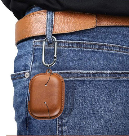 The AuraGuard Pro - Premium Leather Case with Keychain for AirPods Pro