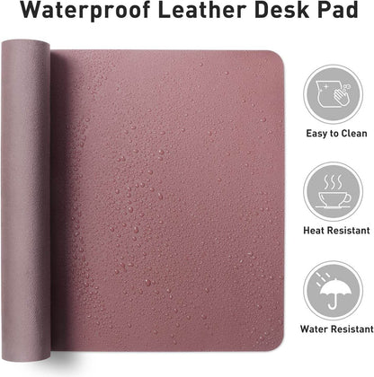 The Studio Mat - Luxe Leather Desk Protector in Blush Pink - Versatile Hope