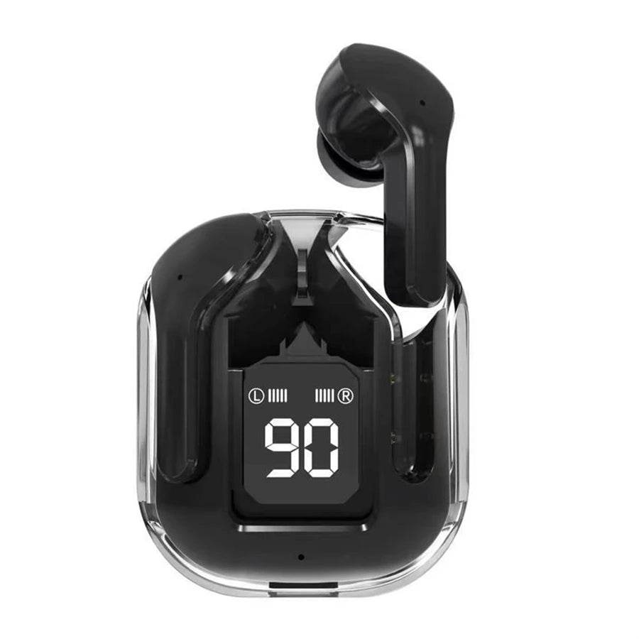 The Aura Transparent Wireless Earphones - with Digital Power Display - Versatile Hope