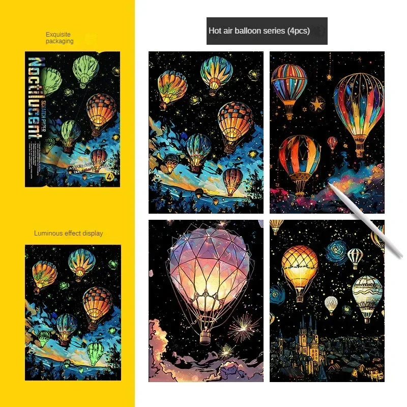 The Magic Canvas Set - Glow-in-the-Dark Scratch Art Kit